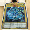 Anime YGO Blue Eyes White Dragon Custom Pokemon Blanket