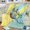 Anime Squirtle Custom Pokemon Blanket