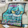 Anime Card Card Vaporeon Hybrid Vmax Stain Glass Custom Pokemon Blanket