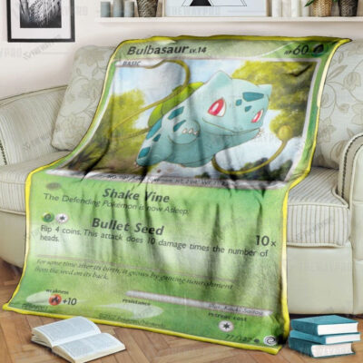 Anime Bulbasaur Secret Wonders Custom Pokemon Blanket