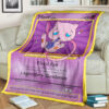 Anime Stone Mew Custom Pokemon Blanket