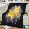 Anime Jolteon Starry Custom Pokemon Blanket