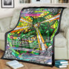 Anime Card Rayquaza Hybrid Vmax Glass Custom Pokemon Blanket