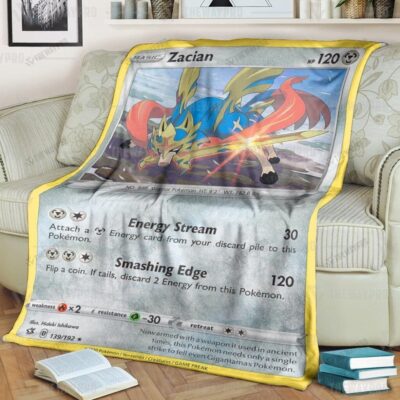 Anime Zacian Rebel Clash Custom Pokemon Blanket