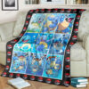 Anime Squirtle Wartortle Blastoise Poke Ball Custom Pokemon Blanket