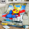 Anime Superman's Pikachu Custom Pokemon Blanket