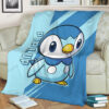 Anime Piplup Custom Pokemon Blanket