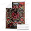 Avengers Playing Card Red Custom Pokemon Blanket