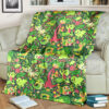 Anime Grass Poke Seamless Pattern Custom Pokemon Blanket