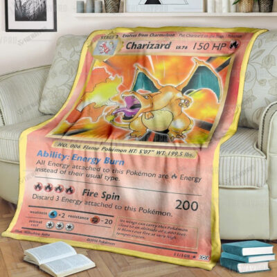 Anime Charizard Evolutions Custom Pokemon Blanket