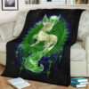 Anime Leafeon Starry Custom Pokemon Blanket