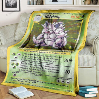 Anime Nidoking Base Set Custom Pokemon Blanket