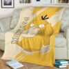 Anime Psyduck Custom Pokemon Blanket