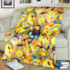 Anime Electric Poke Seamless Pattern Custom Pokemon Blanket