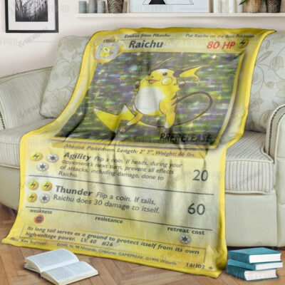 Raichu Card Custom Pokemon Blanket
