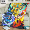 Anime Lightning Fire Water Custom Pokemon Blanket