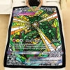 Anime Card Rayquaza Hybrid Vmax Glass Custom Pokemon Blanket