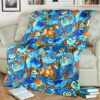 Anime Water Poke Seamless Pattern Custom Pokemon Blanket