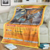 Anime Kabutops Team Up Custom Pokemon Blanket