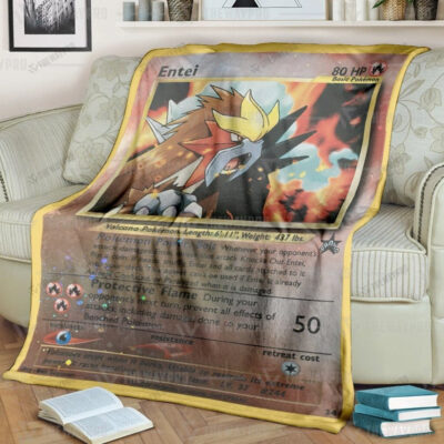 Anime Entei Custom Pokemon Blanket
