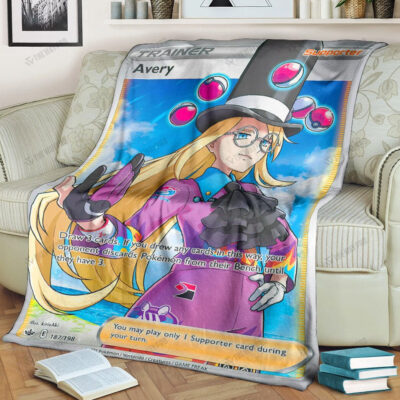 Anime Avery Trainer Custom Pokemon Blanket