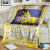 Anime Light Jolteon 1st Edition Custom Pokemon Blanket