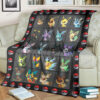 Anime Eevee Evolution Form Custom Pokemon Blanket