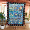 Anime Squirtle Wartortle Blastoise Poke Ball Custom Pokemon Blanket