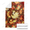 Anime Fire Poke Seamless Pattern Custom Pokemon Blanket