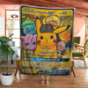 Anime Detective Pikachu & Friends GX! Custom Pokemon Blanket