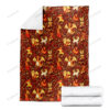 Anime Fire Seamless Pattern Custom Pokemon Blanket