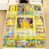 Anime Pikachu Cards Version 2 Custom Pokemon Blanket