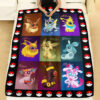 Anime Sugar Skull Eevee Evolution Custom Pokemon Blanket