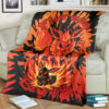 Evolve Flareon Tie Dye Face Custom Pokemon Blanket