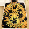 Evolve Pikachu within Raichu Tie Dye Face Custom Pokemon Blanket