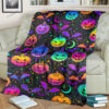 Halloween Seamless Pattern Custom Pokemon Blanket