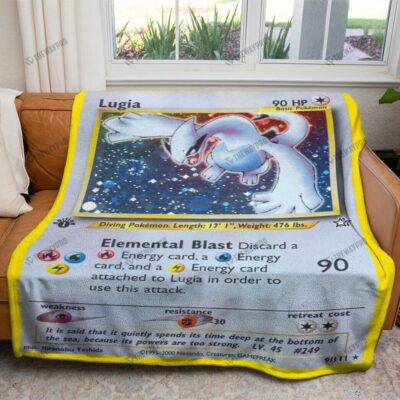 Anime Lugia Custom Pokemon Blanket