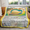 Anime Snorlax Custom Pokemon Blanket