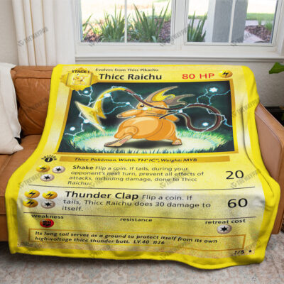Thicc Raichu Custom Pokemon Blanket