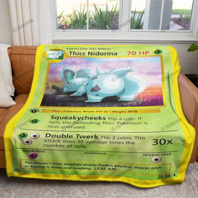 Thicc Nidorina Custom Pokemon Blanket