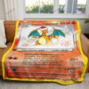 Christmas Charizard Custom Name Gift Pokemon Blanket