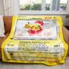 Christmas Pikachu Custom Name Gift Pokemon Blanket