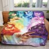 Anime Eevee Rainbow Custom Pokemon Blanket