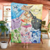 Anime Eevee Evolution Custom Pokemon Blanket