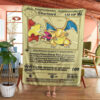 Anime First Edition Charizard Gold Card Custom Pokemon Blanket