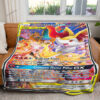 Anime Charizard & Braixen GX Custom Pokemon Blanket