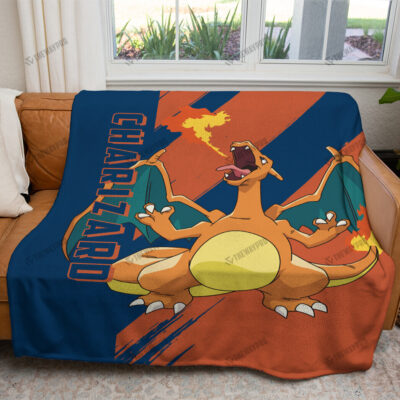 Anime Charizard Custom Pokemon Blanket