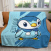 Anime Piplup Custom Pokemon Blanket