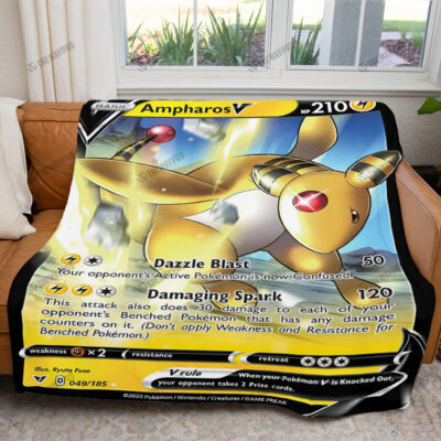 Ampharos V Custom Pokemon Blanket