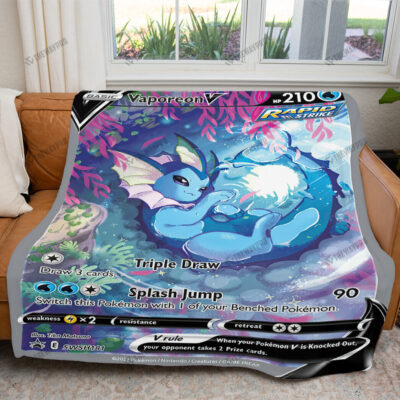 Vaporeon V Custom Pokemon Blanket